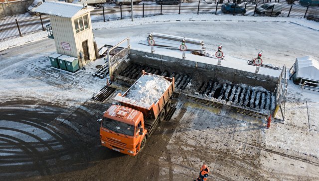 Как работают снегоплавильные пункты в Москве